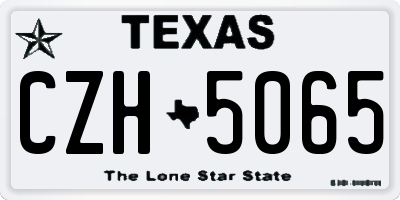 TX license plate CZH5065