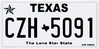 TX license plate CZH5091