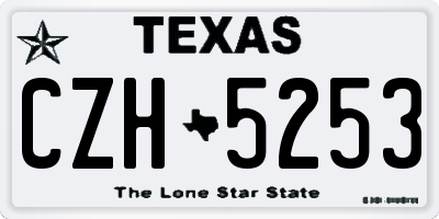 TX license plate CZH5253