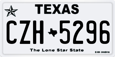 TX license plate CZH5296
