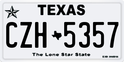 TX license plate CZH5357