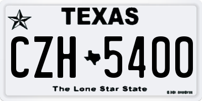 TX license plate CZH5400