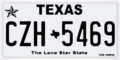 TX license plate CZH5469