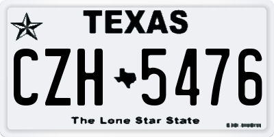 TX license plate CZH5476