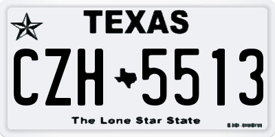 TX license plate CZH5513
