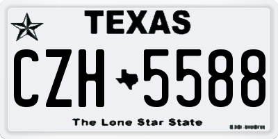 TX license plate CZH5588