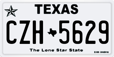 TX license plate CZH5629