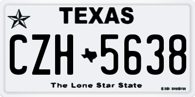 TX license plate CZH5638