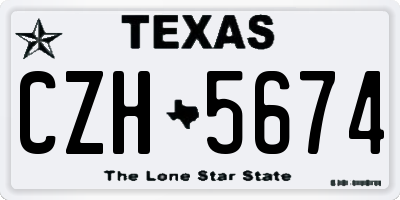 TX license plate CZH5674