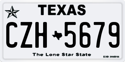 TX license plate CZH5679