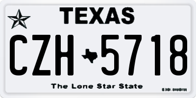 TX license plate CZH5718