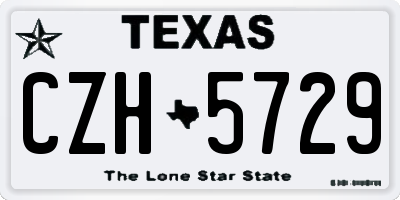 TX license plate CZH5729