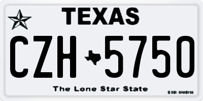 TX license plate CZH5750