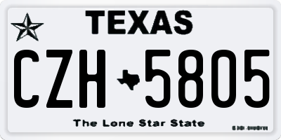 TX license plate CZH5805