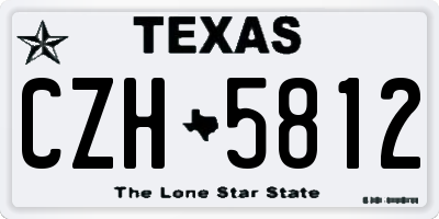 TX license plate CZH5812