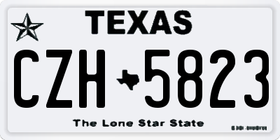 TX license plate CZH5823