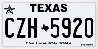 TX license plate CZH5920