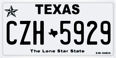 TX license plate CZH5929