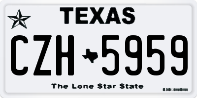 TX license plate CZH5959