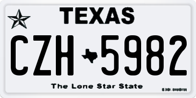 TX license plate CZH5982