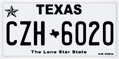 TX license plate CZH6020