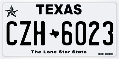 TX license plate CZH6023