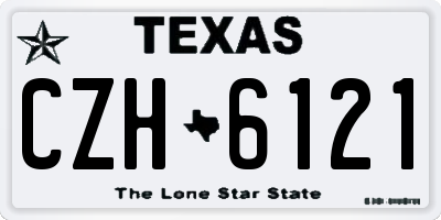 TX license plate CZH6121