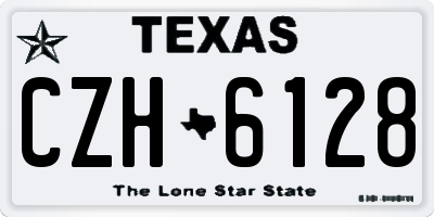 TX license plate CZH6128