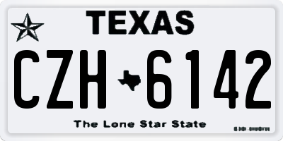 TX license plate CZH6142