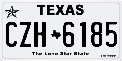 TX license plate CZH6185