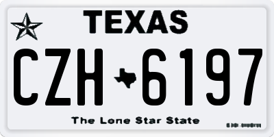 TX license plate CZH6197