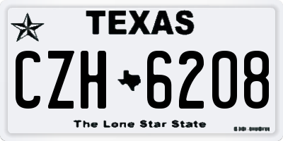 TX license plate CZH6208