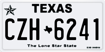 TX license plate CZH6241