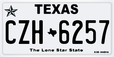 TX license plate CZH6257