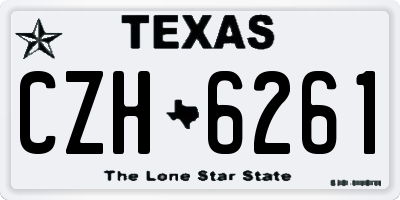 TX license plate CZH6261
