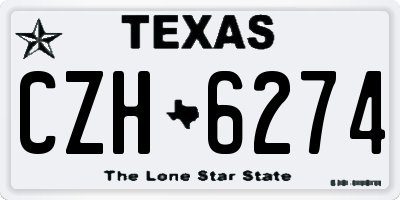 TX license plate CZH6274