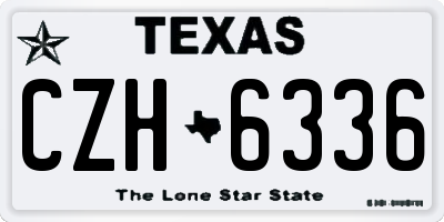 TX license plate CZH6336