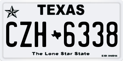 TX license plate CZH6338