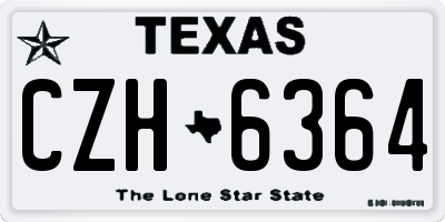 TX license plate CZH6364