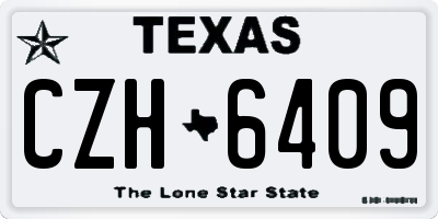 TX license plate CZH6409