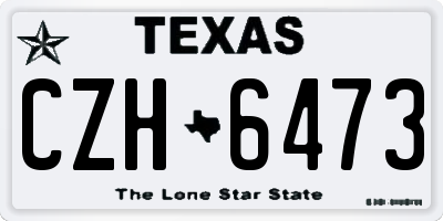 TX license plate CZH6473