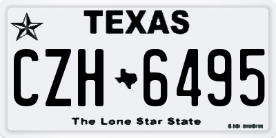TX license plate CZH6495
