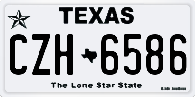 TX license plate CZH6586