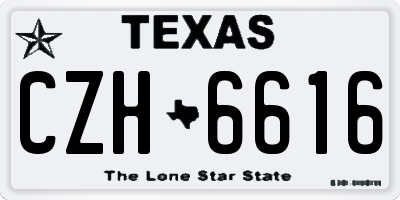 TX license plate CZH6616