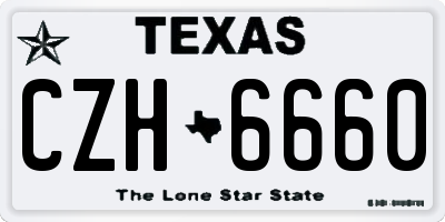 TX license plate CZH6660