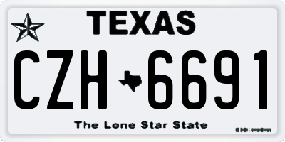 TX license plate CZH6691