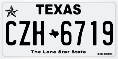 TX license plate CZH6719