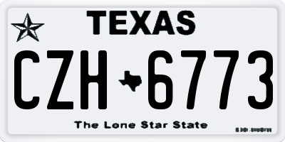 TX license plate CZH6773