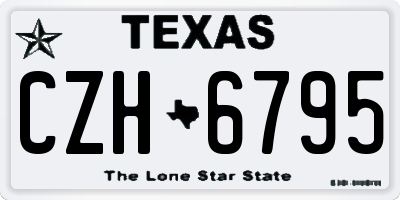 TX license plate CZH6795