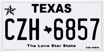 TX license plate CZH6857